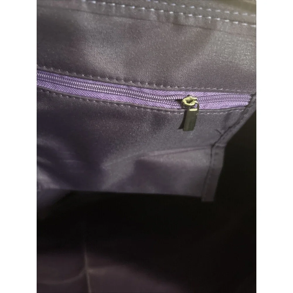 Not Your Daughters Jeans Purple Nylon Foldable Tote Bag 15”X16”